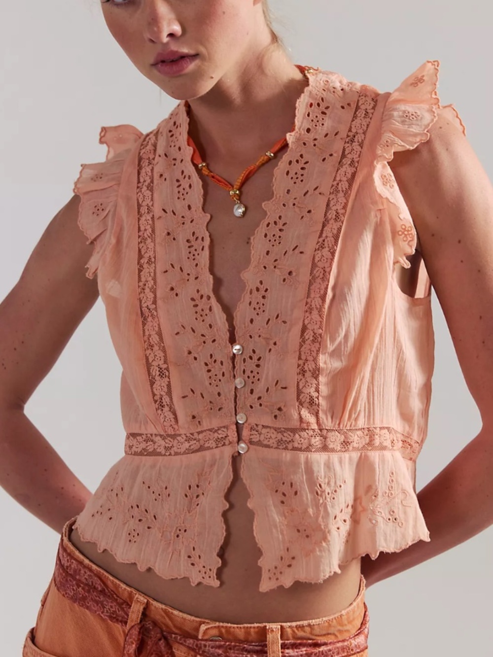 nwt free people day dreamer top (medium) retail $98 - Picture 5 of 8